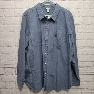 NEW LL Bean Vacationland Seersucker Long Sleeve Button Shirt Plus Size 3X Preppy